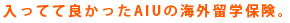 入っててよかったAIUの留学生保険。