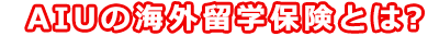 AIUの留学生保険とは？
