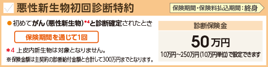 悪性新生物初回診断特約