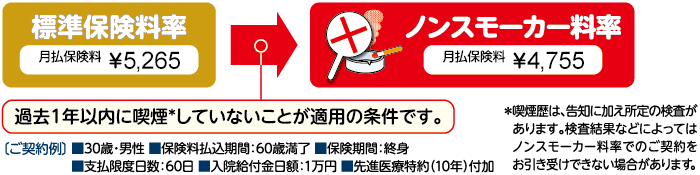 ノンスモーカー料率での保険料例