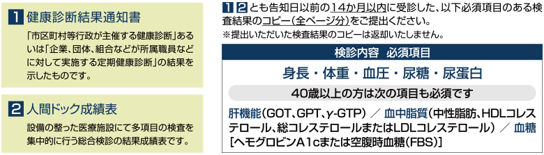 健康診断結果通知書類について