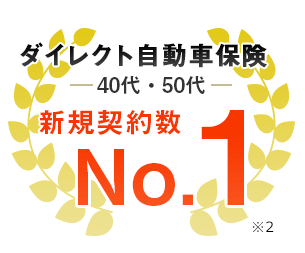 ダイレクト自動車保険 40代・50代 新規契約数No.1