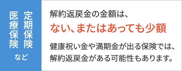 定期保険・医療保険等の解約返戻金の金額は、の図