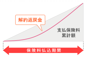解約返戻金が払込保険料と同程度の図