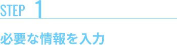 必要な情報を入力