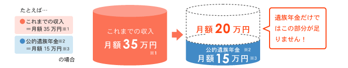 公的保障の例の図