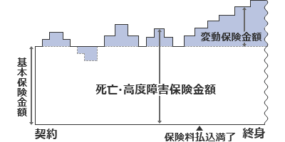 基本保険金額を上回った場合の図