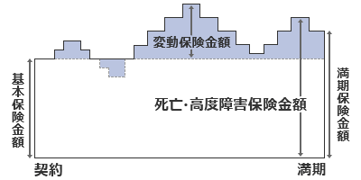 基本保険金額を上回った場合の図