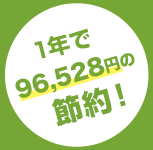 1年で96,528円の節約！