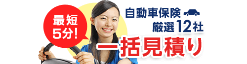 自動車保険厳選8社 最短5分! 一括見積り